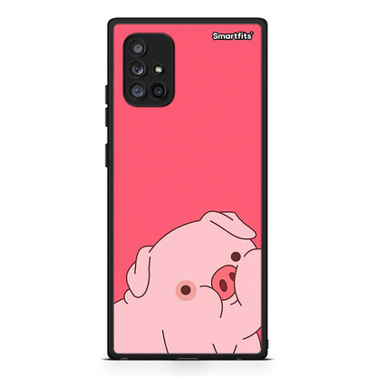 Samsung Galaxy A71 5G Pig Love 1 Θήκη Αγίου Βαλεντίνου από τη Smartfits με σχέδιο στο πίσω μέρος και μαύρο περίβλημα | Smartphone case with colorful back and black bezels by Smartfits