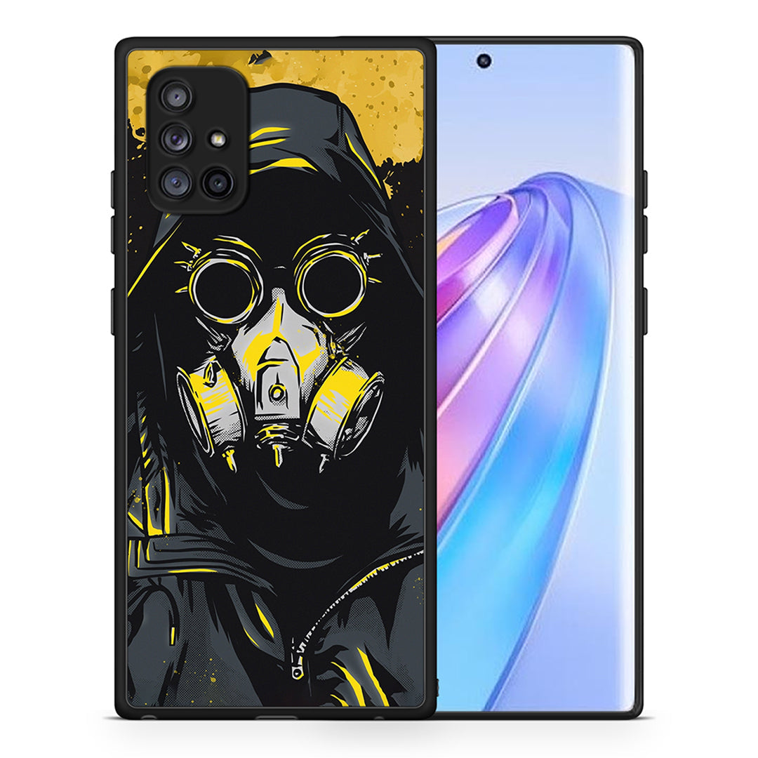 Θήκη Samsung Galaxy A71 5G Mask PopArt από τη Smartfits με σχέδιο στο πίσω μέρος και μαύρο περίβλημα | Samsung Galaxy A71 5G Mask PopArt case with colorful back and black bezels