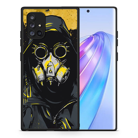 Θήκη Samsung Galaxy A71 5G Mask PopArt από τη Smartfits με σχέδιο στο πίσω μέρος και μαύρο περίβλημα | Samsung Galaxy A71 5G Mask PopArt case with colorful back and black bezels