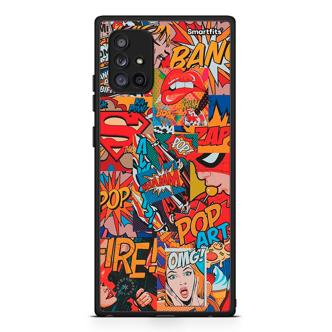 Samsung Galaxy A71 5G PopArt OMG θήκη από τη Smartfits με σχέδιο στο πίσω μέρος και μαύρο περίβλημα | Smartphone case with colorful back and black bezels by Smartfits