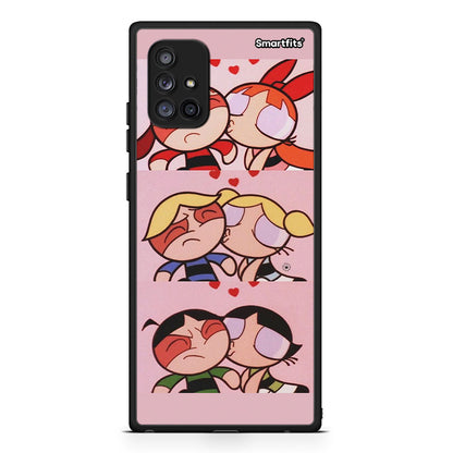 Samsung Galaxy A71 5G Puff Love Θήκη Αγίου Βαλεντίνου από τη Smartfits με σχέδιο στο πίσω μέρος και μαύρο περίβλημα | Smartphone case with colorful back and black bezels by Smartfits