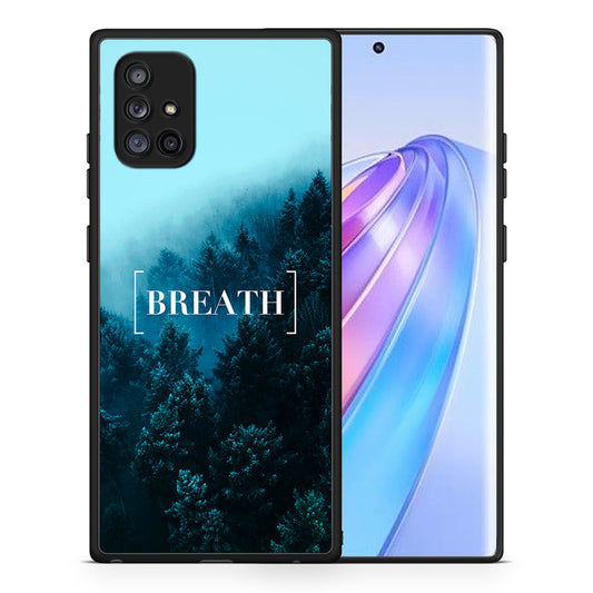 Θήκη Samsung Galaxy A71 5G Breath Quote από τη Smartfits με σχέδιο στο πίσω μέρος και μαύρο περίβλημα | Samsung Galaxy A71 5G Breath Quote case with colorful back and black bezels