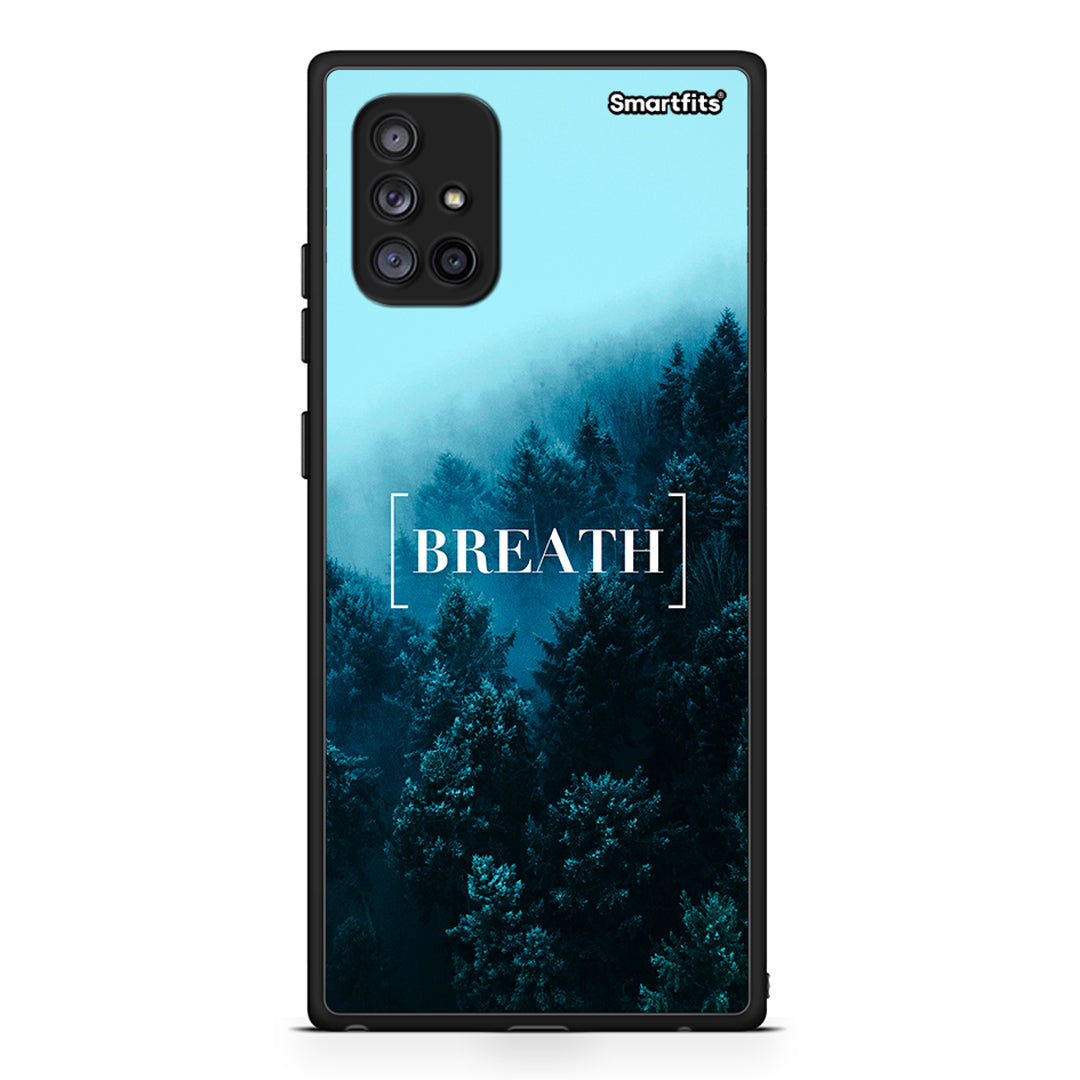 4 - Samsung Galaxy A71 5G Breath Quote case, cover, bumper