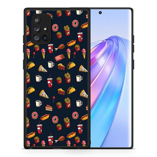 Θήκη Samsung Galaxy A71 5G Hungry Random από τη Smartfits με σχέδιο στο πίσω μέρος και μαύρο περίβλημα | Samsung Galaxy A71 5G Hungry Random case with colorful back and black bezels