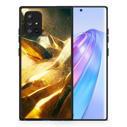 Θήκη Samsung Galaxy A71 5G Real Gold από τη Smartfits με σχέδιο στο πίσω μέρος και μαύρο περίβλημα | Samsung Galaxy A71 5G Real Gold case with colorful back and black bezels