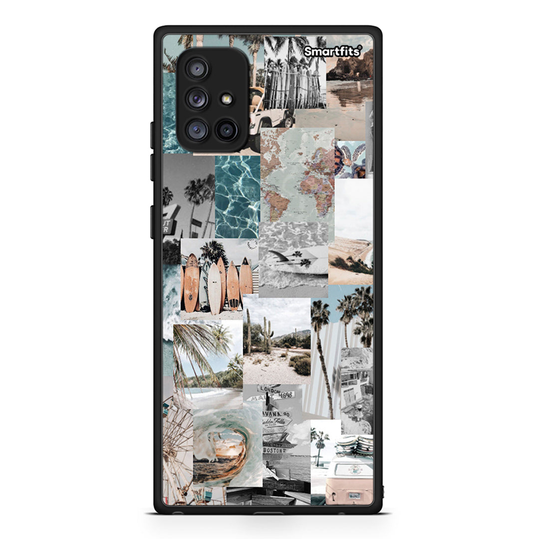 Samsung Galaxy A71 5G Retro Beach Life Θήκη από τη Smartfits με σχέδιο στο πίσω μέρος και μαύρο περίβλημα | Smartphone case with colorful back and black bezels by Smartfits