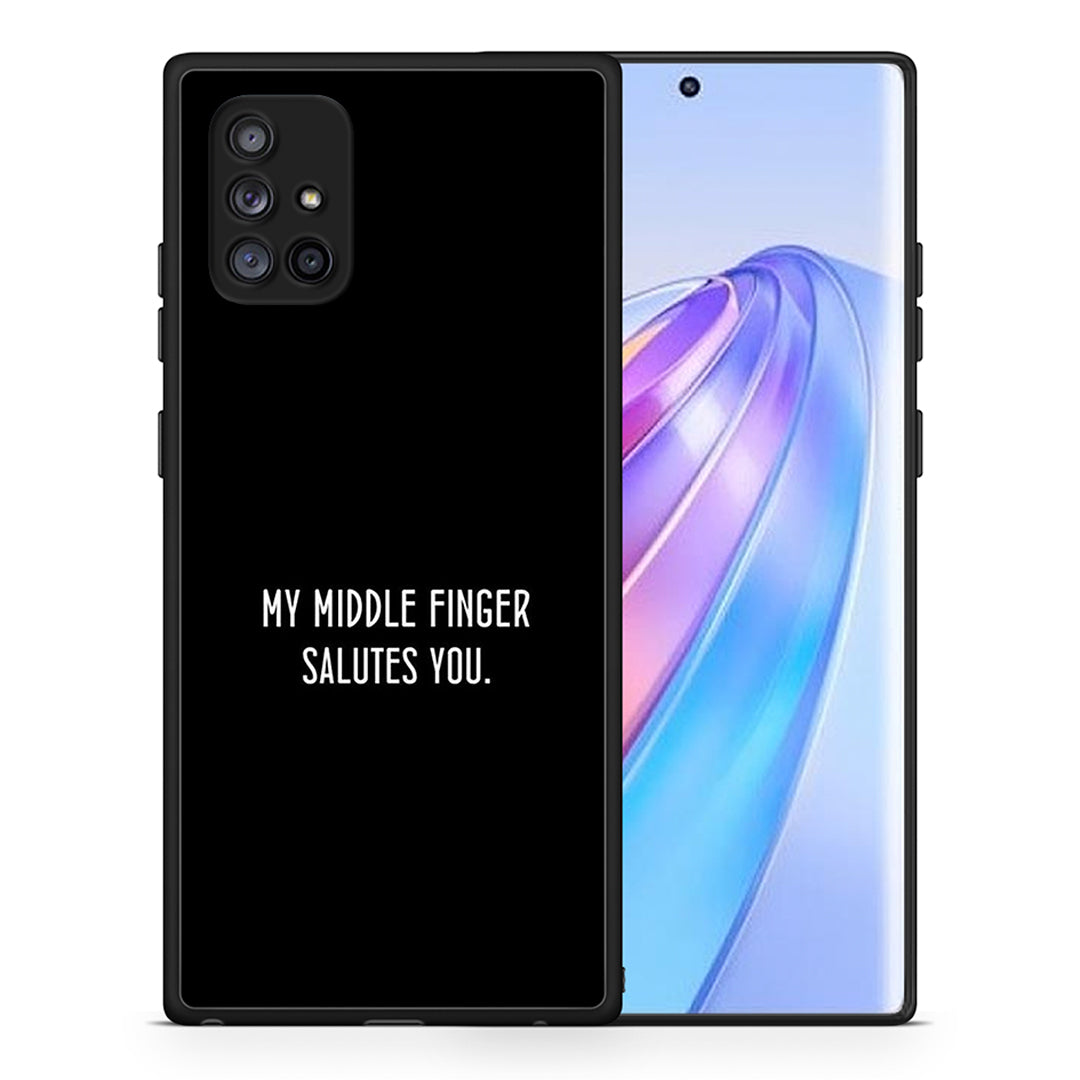 Θήκη Samsung Galaxy A71 5G Salute από τη Smartfits με σχέδιο στο πίσω μέρος και μαύρο περίβλημα | Samsung Galaxy A71 5G Salute case with colorful back and black bezels