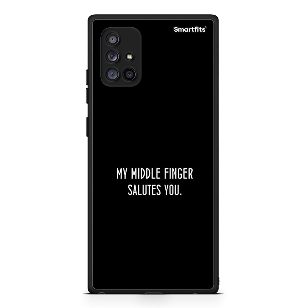 Samsung Galaxy A71 5G Salute θήκη από τη Smartfits με σχέδιο στο πίσω μέρος και μαύρο περίβλημα | Smartphone case with colorful back and black bezels by Smartfits