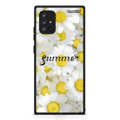 Samsung Galaxy A71 5G Summer Daisies Θήκη από τη Smartfits με σχέδιο στο πίσω μέρος και μαύρο περίβλημα | Smartphone case with colorful back and black bezels by Smartfits
