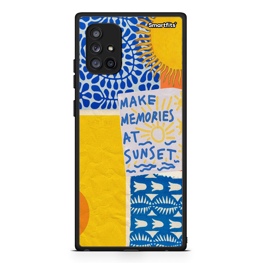 Samsung Galaxy A71 5G Sunset Memories Θήκη από τη Smartfits με σχέδιο στο πίσω μέρος και μαύρο περίβλημα | Smartphone case with colorful back and black bezels by Smartfits