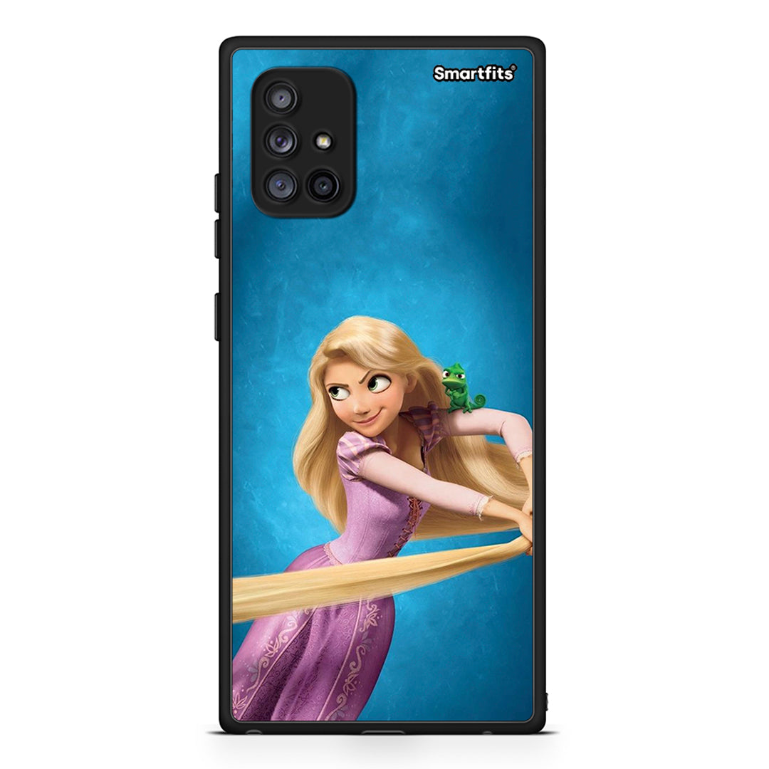 Samsung Galaxy A71 5G Tangled 2 Θήκη Αγίου Βαλεντίνου από τη Smartfits με σχέδιο στο πίσω μέρος και μαύρο περίβλημα | Smartphone case with colorful back and black bezels by Smartfits