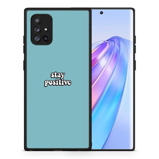 Θήκη Samsung Galaxy A71 5G Positive Text από τη Smartfits με σχέδιο στο πίσω μέρος και μαύρο περίβλημα | Samsung Galaxy A71 5G Positive Text case with colorful back and black bezels