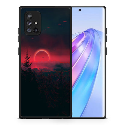 Θήκη Samsung Galaxy A71 5G Sunset Tropic από τη Smartfits με σχέδιο στο πίσω μέρος και μαύρο περίβλημα | Samsung Galaxy A71 5G Sunset Tropic case with colorful back and black bezels