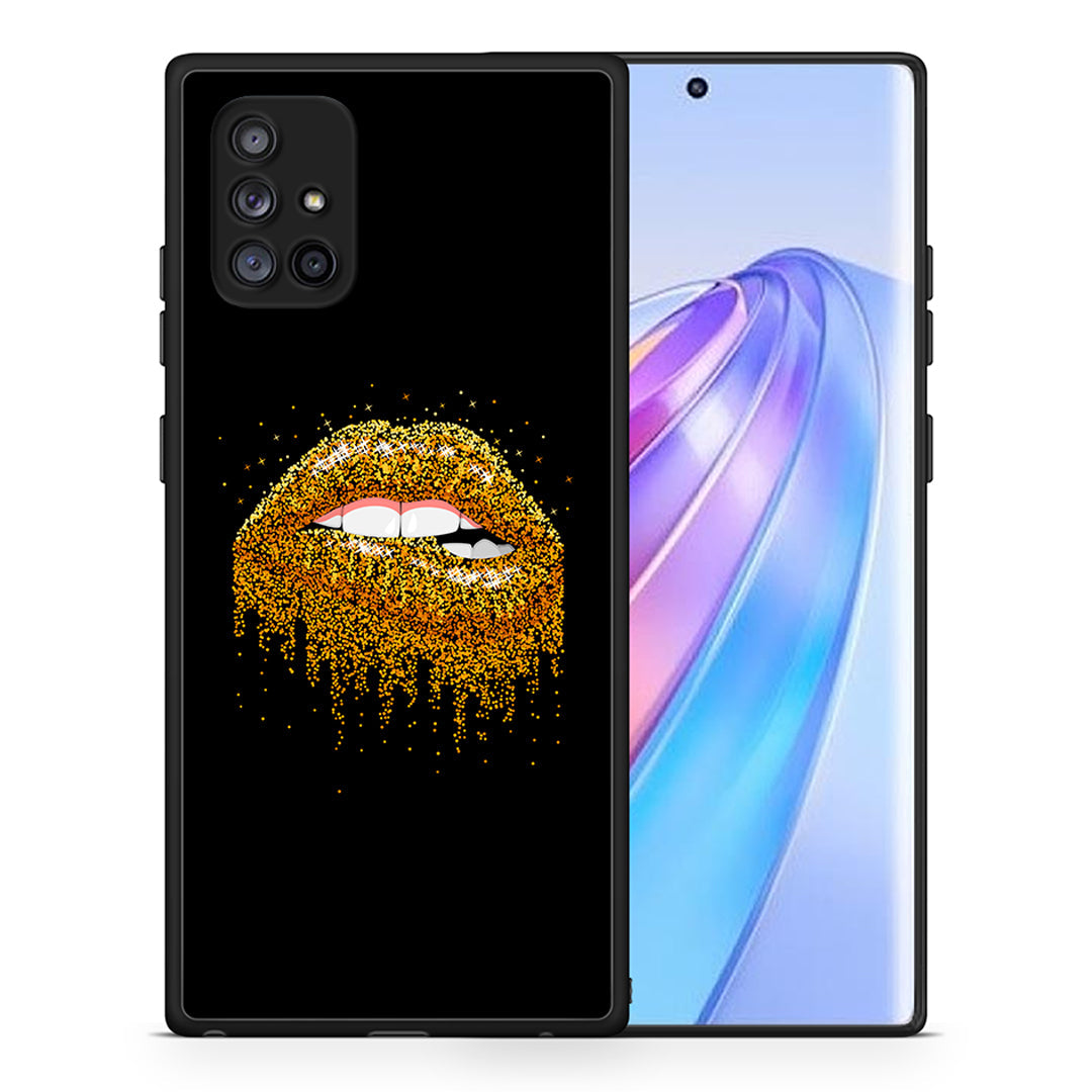 Θήκη Samsung Galaxy A71 5G Golden Valentine από τη Smartfits με σχέδιο στο πίσω μέρος και μαύρο περίβλημα | Samsung Galaxy A71 5G Golden Valentine case with colorful back and black bezels