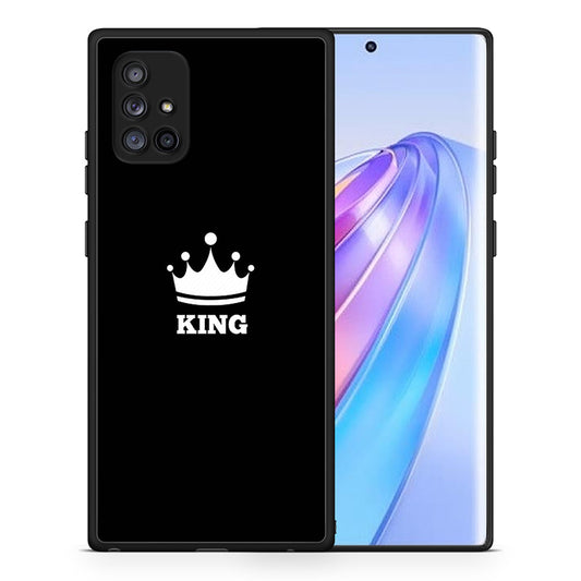 Θήκη Samsung Galaxy A71 5G King Valentine από τη Smartfits με σχέδιο στο πίσω μέρος και μαύρο περίβλημα | Samsung Galaxy A71 5G King Valentine case with colorful back and black bezels