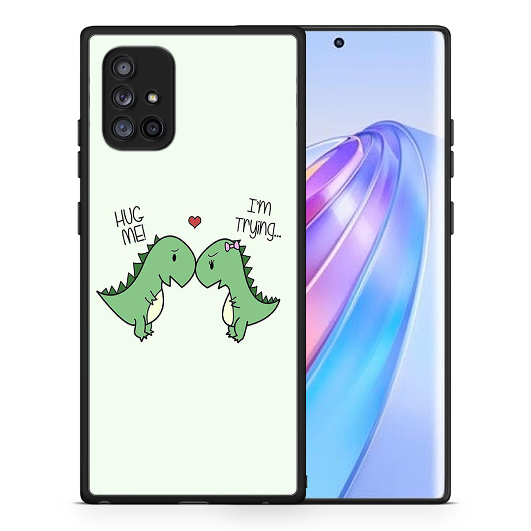 Θήκη Samsung Galaxy A71 5G Rex Valentine από τη Smartfits με σχέδιο στο πίσω μέρος και μαύρο περίβλημα | Samsung Galaxy A71 5G Rex Valentine case with colorful back and black bezels