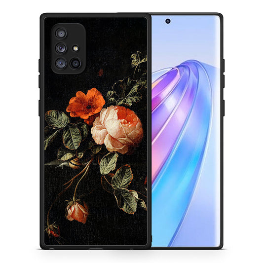 Θήκη Samsung Galaxy A71 5G Vintage Roses από τη Smartfits με σχέδιο στο πίσω μέρος και μαύρο περίβλημα | Samsung Galaxy A71 5G Vintage Roses case with colorful back and black bezels