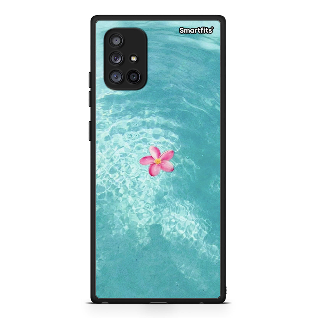 Samsung Galaxy A71 5G Water Flower Θήκη από τη Smartfits με σχέδιο στο πίσω μέρος και μαύρο περίβλημα | Smartphone case with colorful back and black bezels by Smartfits