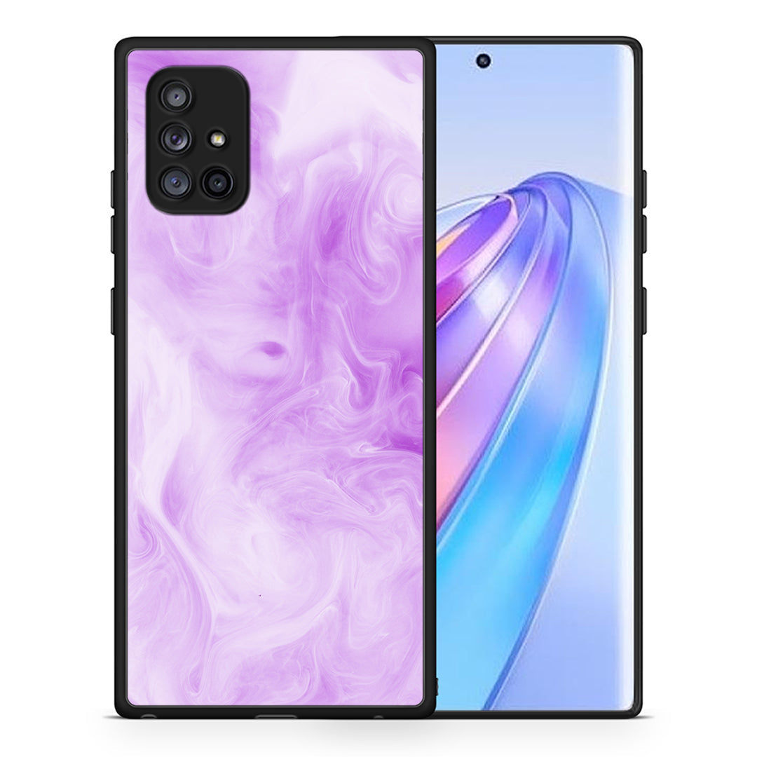 Θήκη Samsung Galaxy A71 5G Lavender Watercolor από τη Smartfits με σχέδιο στο πίσω μέρος και μαύρο περίβλημα | Samsung Galaxy A71 5G Lavender Watercolor case with colorful back and black bezels