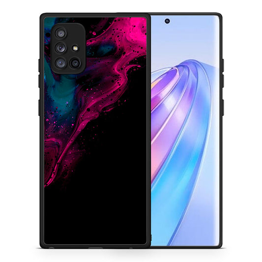 Θήκη Samsung Galaxy A71 5G Pink Black Watercolor από τη Smartfits με σχέδιο στο πίσω μέρος και μαύρο περίβλημα | Samsung Galaxy A71 5G Pink Black Watercolor case with colorful back and black bezels