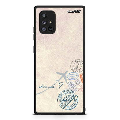 Samsung Galaxy A71 5G Where Next Θήκη από τη Smartfits με σχέδιο στο πίσω μέρος και μαύρο περίβλημα | Smartphone case with colorful back and black bezels by Smartfits