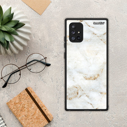 White Gold Marble - Samsung Galaxy A71 5G θήκη