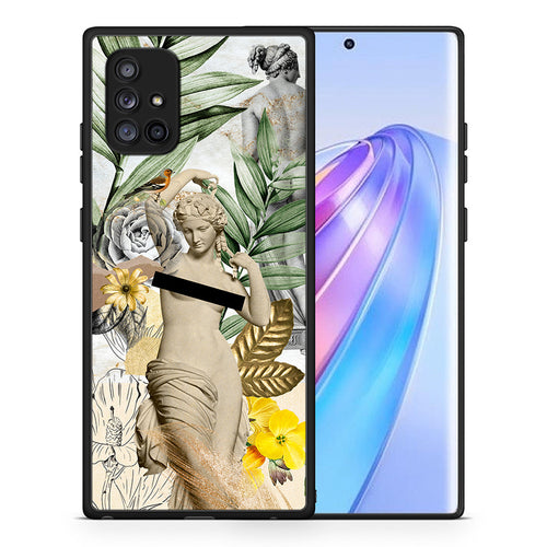 Θήκη Samsung Galaxy A71 5G Woman Statue από τη Smartfits με σχέδιο στο πίσω μέρος και μαύρο περίβλημα | Samsung Galaxy A71 5G Woman Statue case with colorful back and black bezels