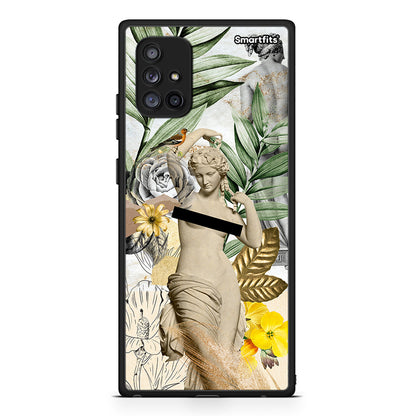 Samsung Galaxy A71 5G Woman Statue θήκη από τη Smartfits με σχέδιο στο πίσω μέρος και μαύρο περίβλημα | Smartphone case with colorful back and black bezels by Smartfits
