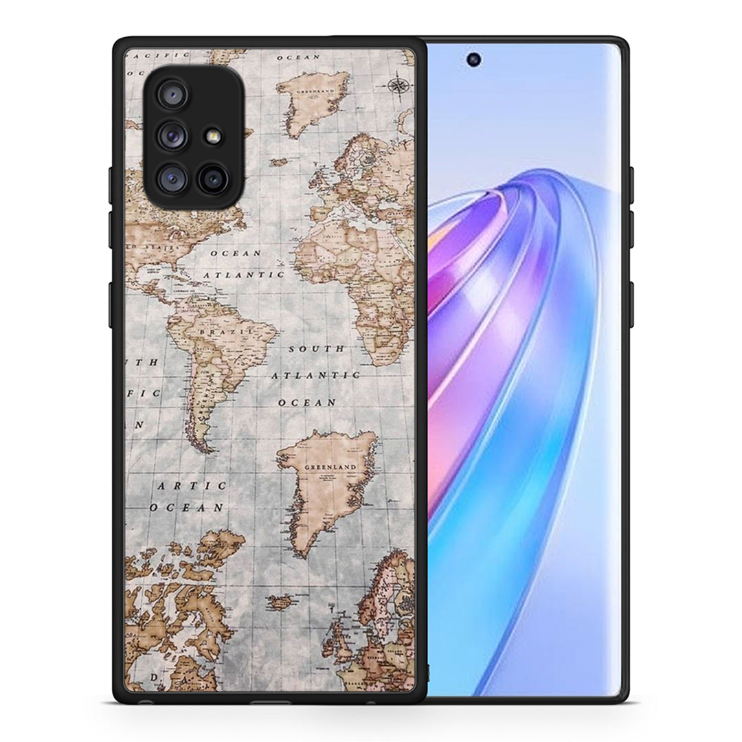 World Map - Samsung Galaxy A71 5G θήκη
