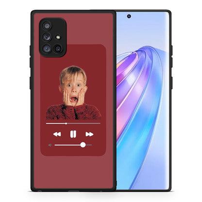 Θήκη Samsung Galaxy A71 5G Xmas Alone Music από τη Smartfits με σχέδιο στο πίσω μέρος και μαύρο περίβλημα | Samsung Galaxy A71 5G Xmas Alone Music case with colorful back and black bezels