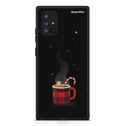 Samsung Galaxy A71 5G Xmas Bathing θήκη από τη Smartfits με σχέδιο στο πίσω μέρος και μαύρο περίβλημα | Smartphone case with colorful back and black bezels by Smartfits