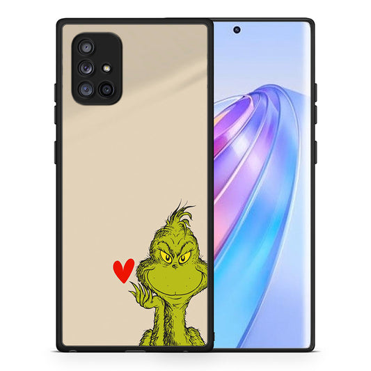 Θήκη Samsung Galaxy A71 5G Xmas Grinch από τη Smartfits με σχέδιο στο πίσω μέρος και μαύρο περίβλημα | Samsung Galaxy A71 5G Xmas Grinch case with colorful back and black bezels