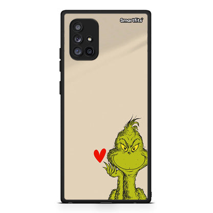 Samsung Galaxy A71 5G Xmas Grinch θήκη από τη Smartfits με σχέδιο στο πίσω μέρος και μαύρο περίβλημα | Smartphone case with colorful back and black bezels by Smartfits