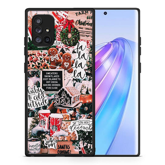 Θήκη Samsung Galaxy A71 5G Xmas Habbits από τη Smartfits με σχέδιο στο πίσω μέρος και μαύρο περίβλημα | Samsung Galaxy A71 5G Xmas Habbits case with colorful back and black bezels