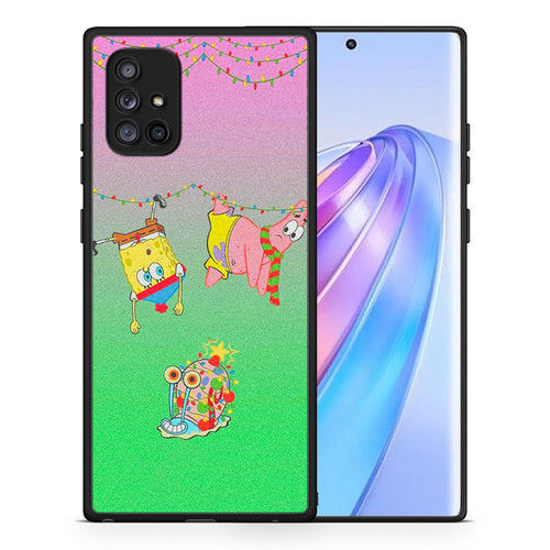 Θήκη Samsung Galaxy A71 5G Xmas Lights από τη Smartfits με σχέδιο στο πίσω μέρος και μαύρο περίβλημα | Samsung Galaxy A71 5G Xmas Lights case with colorful back and black bezels