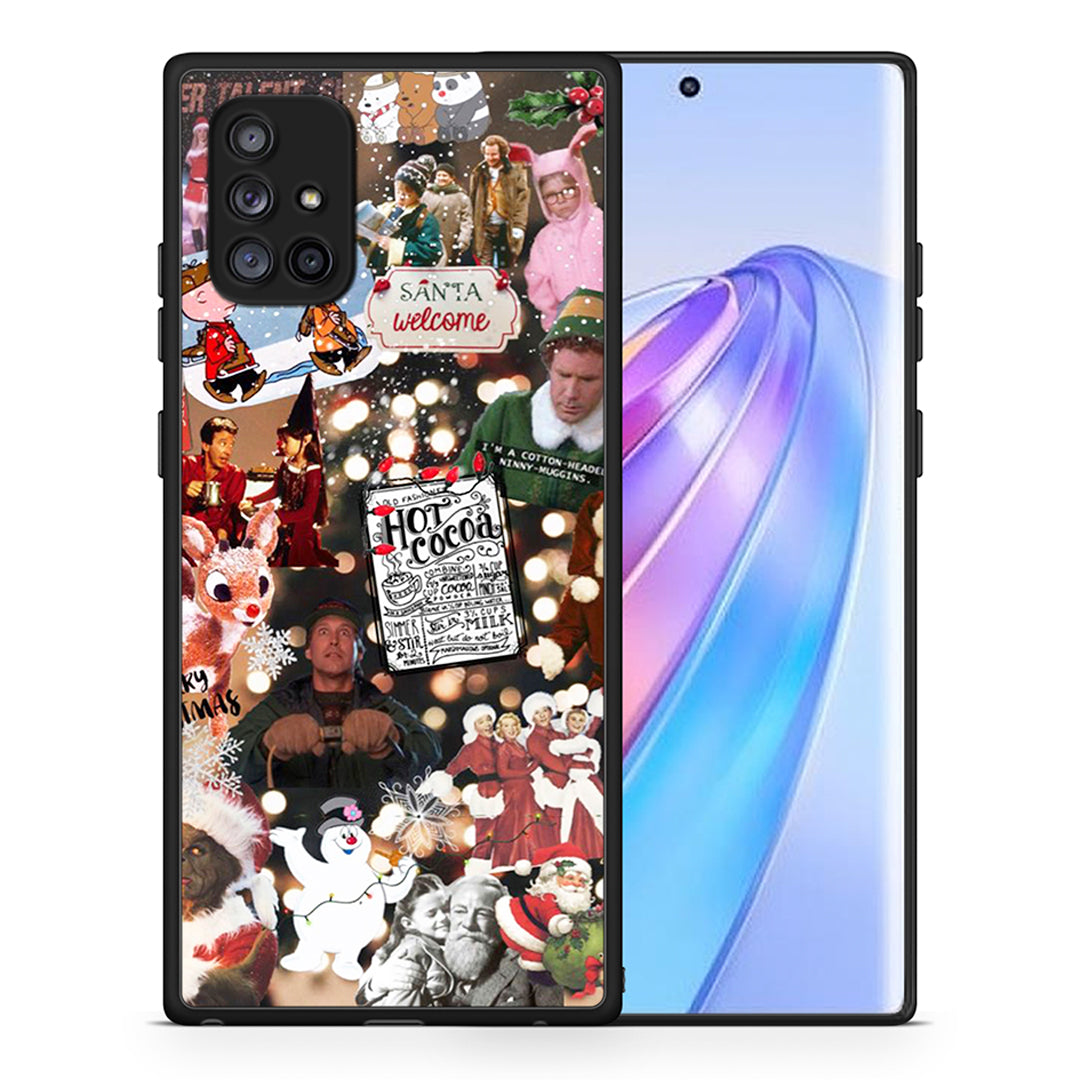 Θήκη Samsung Galaxy A71 5G Xmas Movies από τη Smartfits με σχέδιο στο πίσω μέρος και μαύρο περίβλημα | Samsung Galaxy A71 5G Xmas Movies case with colorful back and black bezels