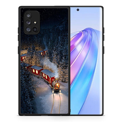 Θήκη Samsung Galaxy A71 5G Xmas Train από τη Smartfits με σχέδιο στο πίσω μέρος και μαύρο περίβλημα | Samsung Galaxy A71 5G Xmas Train case with colorful back and black bezels