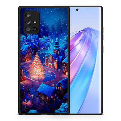 Θήκη Samsung Galaxy A71 5G Xmas Village από τη Smartfits με σχέδιο στο πίσω μέρος και μαύρο περίβλημα | Samsung Galaxy A71 5G Xmas Village case with colorful back and black bezels