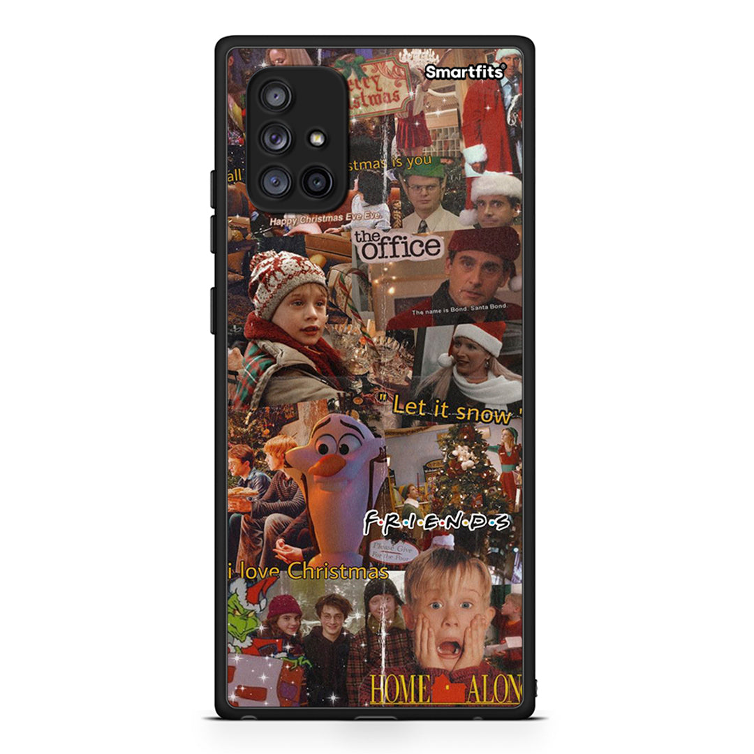 Samsung Galaxy A71 5G Xmas Wishes θήκη από τη Smartfits με σχέδιο στο πίσω μέρος και μαύρο περίβλημα | Smartphone case with colorful back and black bezels by Smartfits