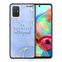 Thumbnail for Θήκη Samsung A71 Be Yourself από τη Smartfits με σχέδιο στο πίσω μέρος και μαύρο περίβλημα | Samsung A71 Be Yourself case with colorful back and black bezels