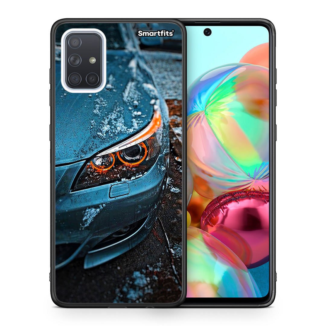 Θήκη Samsung A71 Bmw E60 από τη Smartfits με σχέδιο στο πίσω μέρος και μαύρο περίβλημα | Samsung A71 Bmw E60 case with colorful back and black bezels