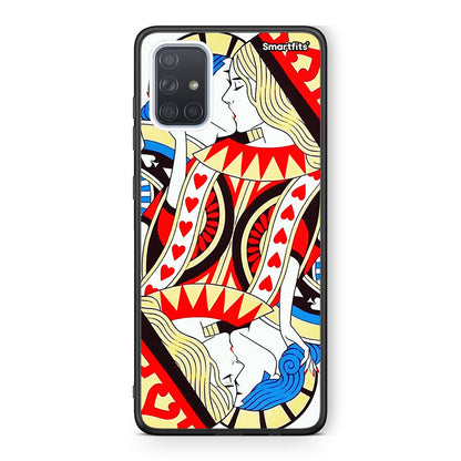 Samsung A51 Card Love θήκη από τη Smartfits με σχέδιο στο πίσω μέρος και μαύρο περίβλημα | Smartphone case with colorful back and black bezels by Smartfits