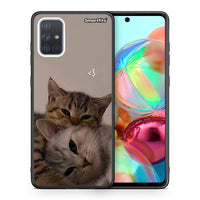 Thumbnail for Θήκη Samsung A71 Cats In Love από τη Smartfits με σχέδιο στο πίσω μέρος και μαύρο περίβλημα | Samsung A71 Cats In Love case with colorful back and black bezels
