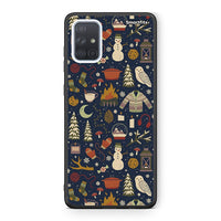 Thumbnail for Samsung A71 Christmas Elements θήκη από τη Smartfits με σχέδιο στο πίσω μέρος και μαύρο περίβλημα | Smartphone case with colorful back and black bezels by Smartfits
