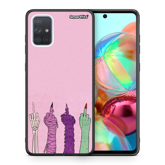 Θήκη Samsung A71 Halloween Be A Lady από τη Smartfits με σχέδιο στο πίσω μέρος και μαύρο περίβλημα | Samsung A71 Halloween Be A Lady case with colorful back and black bezels