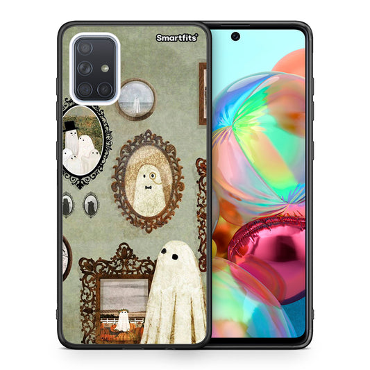 Θήκη Samsung A71 Halloween Ghost Season από τη Smartfits με σχέδιο στο πίσω μέρος και μαύρο περίβλημα | Samsung A71 Halloween Ghost Season case with colorful back and black bezels