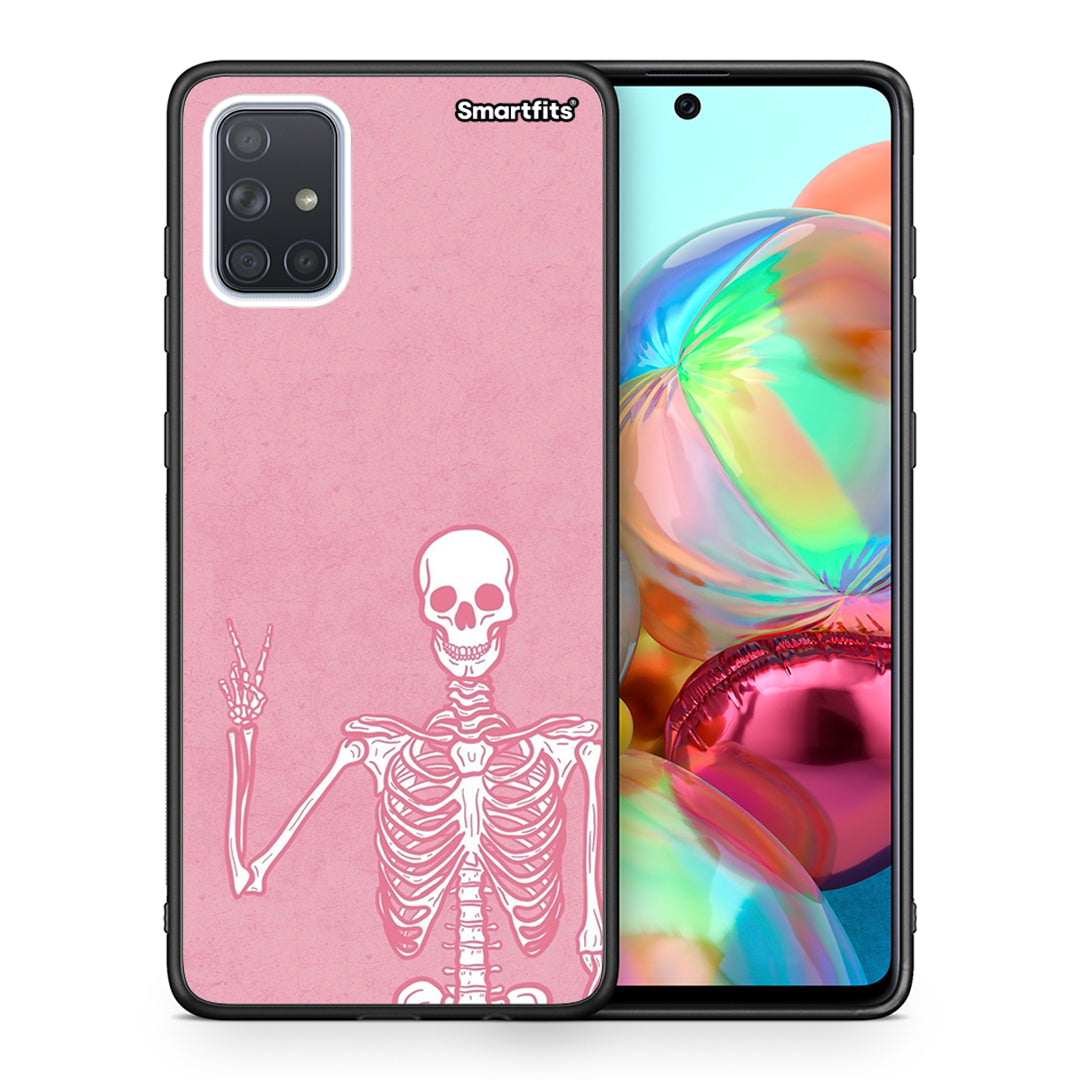 Θήκη Samsung A71 Halloween Motivation από τη Smartfits με σχέδιο στο πίσω μέρος και μαύρο περίβλημα | Samsung A71 Halloween Motivation case with colorful back and black bezels