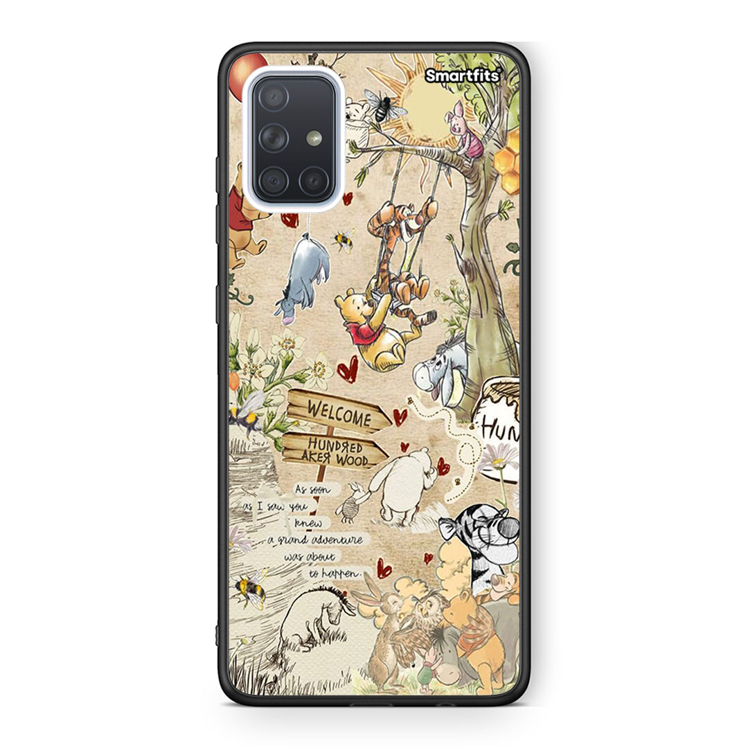 Samsung A71 Happy Friends θήκη από τη Smartfits με σχέδιο στο πίσω μέρος και μαύρο περίβλημα | Smartphone case with colorful back and black bezels by Smartfits