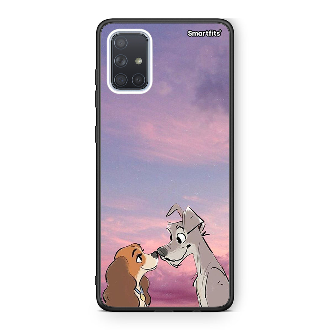 Samsung A71 Lady And Tramp θήκη από τη Smartfits με σχέδιο στο πίσω μέρος και μαύρο περίβλημα | Smartphone case with colorful back and black bezels by Smartfits