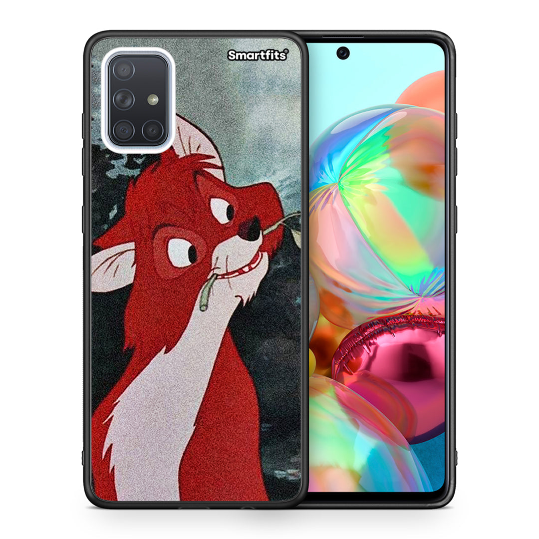 Θήκη Samsung A71 Tod And Vixey Love 1 από τη Smartfits με σχέδιο στο πίσω μέρος και μαύρο περίβλημα | Samsung A71 Tod And Vixey Love 1 case with colorful back and black bezels